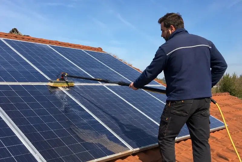 Nettoyage et entretien de panneaux solaires à Cruzy